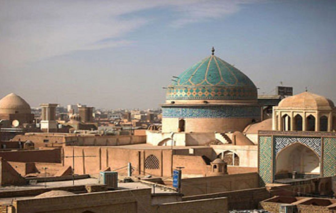 ریزش بخشی از گنبد مسجد امیر چقماق یزد