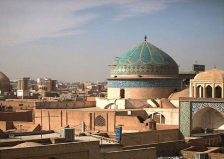 ریزش بخشی از گنبد مسجد امیر چقماق یزد
